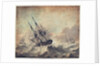 An English frigate in distress by John Harris