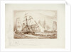 15th April 1809. Intrepid Behaviour of Captain Charles Napier in H.M. 18 gun Brig Recruit. For which he was appointed to the d'Haupoult - 111 74 now pouring a broadside into her by G.W. Terry