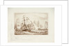 15th April 1809. Intrepid Behaviour of Captain Charles Napier in H.M. 18 gun Brig Recruit. For which he was appointed to the d'Haupoult - 111 74 now pouring a broadside into her by G.W. Terry