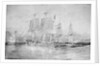 Ganges & Blanche becalmed in the swell off the Bar of Rio Augst/27 by E.E. Vidal