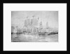 Ganges & Blanche becalmed in the swell off the Bar of Rio Augst/27 by E.E. Vidal
