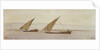 The banks of the Nile with two gyassis sailing by Edward Lear