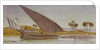 The banks of the Nile with a large gyassi passing by by Edward Lear