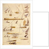 Studies of various Egyptian craft by Edward Lear