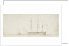 The 'Royal William' at anchor by Oswald Walter Brierly