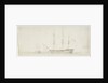 The 'Royal William' at anchor by Oswald Walter Brierly