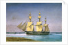 HMS 'Forte' at anchor, no.1018 by William Frederick Mitchell