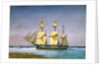 HMS 'Forte' at anchor, no.1018 by William Frederick Mitchell