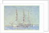 French Ship Marecual de Cashes [Mareschal de Cashes?] at Falmouth July 1914 by Henry Scott Tuke