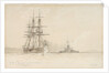 HMS 'Hercules' and 'Devastation' by Eduardo de Martino