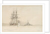 HMS 'Hercules' and 'Devastation' by Eduardo de Martino
