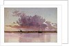 Study of a small sailing vessel at anchor at sunset by William Lionel Wyllie