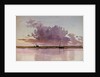 Study of a small sailing vessel at anchor at sunset by William Lionel Wyllie