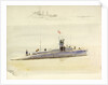 Submarine J.5 and rough sketch of another fighting vessel by William Lionel Wyllie