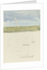 Three yachts at sea in the hazy distance with graphite sketches of yachts below by William Lionel Wyllie