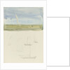 Three yachts at sea in the hazy distance with graphite sketches of yachts below by William Lionel Wyllie