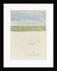 Three yachts at sea in the hazy distance with graphite sketches of yachts below by William Lionel Wyllie