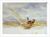 Close-hauled heeling sailing dinghy by William Lionel Wyllie