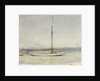 A large yacht at anchor by William Lionel Wyllie
