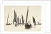 Sketch of small sailing craft with lug sails by William Lionel Wyllie