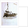 No 4 Lifting the 110 ton gun on board HMS 'Victoria' by William Lionel Wyllie