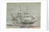 Barque under sail by William Lionel Wyllie