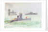 Aircraft carriers and the submarine L24 by William Lionel Wyllie