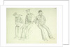 Sketch of three ratings relaxing, numbered (ix) by William Lionel Wyllie