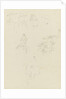 Slight studies of naval officers dress uniform, and a crowd by William Lionel Wyllie