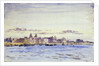 View of the Royal Naval College, Greenwich, at sunset, from Blackwall by William Lionel Wyllie