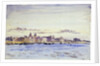 View of the Royal Naval College, Greenwich, at sunset, from Blackwall by William Lionel Wyllie