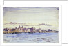 View of the Royal Naval College, Greenwich, at sunset, from Blackwall by William Lionel Wyllie