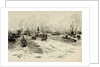 The Prince of Wales and Shah of Persia steaming up the Pool by William Lionel Wyllie