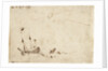 Two ships lying ahull in a heavy sea by Willem Van de Velde the Younger