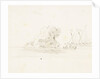 A rock with a galley near it by Willem van de Velde the Elder