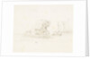 A rock with a galley near it by Willem van de Velde the Elder