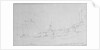 Beach scene at Deal. A pilot boat on shore drying sails by Edward William Cooke