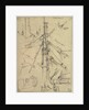 Rigging and other details probably relating to 951; including the main mast head, rudder tackle, anchor and flag by Edward William Cooke
