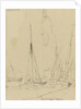 Grand Quai, Havre with a sketch of a uniformed figure by Edward William Cooke