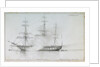 'Immortalite' Gibraltar, 4 April 1861 by Edward William Cooke