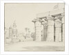 The colonnade of the Temple of Luxor, Egypt, with the Mosque of Abu'l Haggag by Edward William Cooke