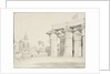 The colonnade of the Temple of Luxor, Egypt, with the Mosque of Abu'l Haggag by Edward William Cooke