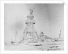 Lowestoft lighthouse, a detailed study, with a beach yawl and other craft, and a pile of ballast pigs in the foreground by Edward William Cooke