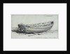 A coble hauled up on rollers on Yarmouth beach. Starbord quarter by Edward William Cooke
