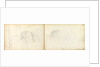 Slight sketches of stern of vessel 'General Goddard', with notes by Thomas Luny