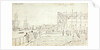 The 'Duchess of Atholl' being built at Blackwall with figures looking around the yard and shipping on the Thames by Henry Moses