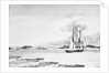 Sketch of the harbour town and amphitheatre of Pola, 7 February 1813 by William Innes Pocock