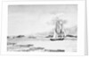 Sketch of the harbour town and amphitheatre of Pola, 7 February 1813 by William Innes Pocock