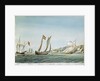 Sketch of various sorts of vessels in the Adriatic, including a zebeck [xebec], trabacolo [trabaccolo], a French courier and a gunboat settee by William Innes Pocock