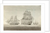HMS 'Menelaus' and 'Eclair' with a settee by William Innes Pocock
